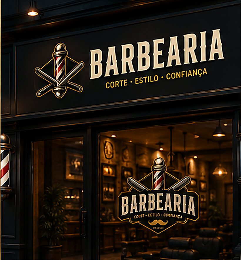Fachada da barbearia